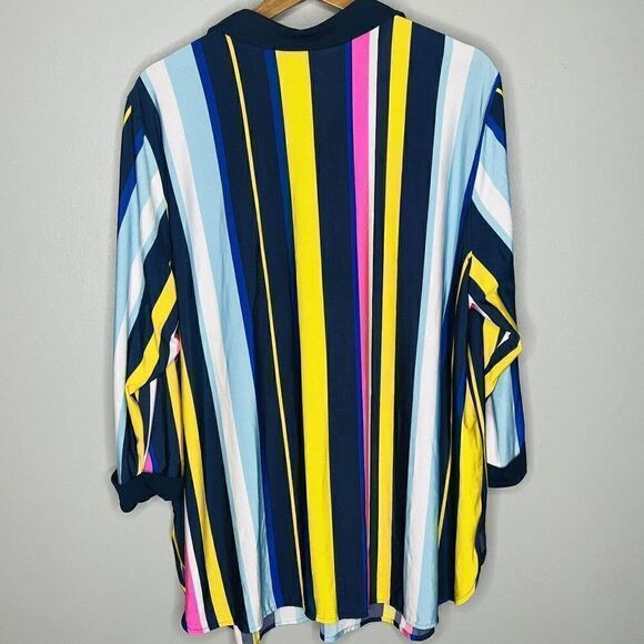 Nygard women’s 2X striped long sleeved shirt feels like silk - Picture 5 of 5
